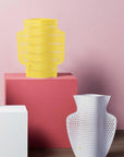 Yellow paper vase Octaevo, "Dendra"