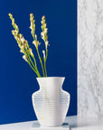 White paper vase Octaevo, "Cyano"