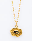 Chain With Surreal Pendant I Eye, Nose or Mouth