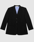 Pinstripe Cut-Outs Blazer