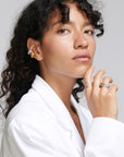ear cuff con forma humana, ear cuff de plata .925, ear cuff de aleación con chapa de oro 24k, ear cuff para mujer, ear cuff para hombre, regalo para mujer, regalo para hombre, diseño mexicano, marca mexicana, hecho a mano, hecho en México
