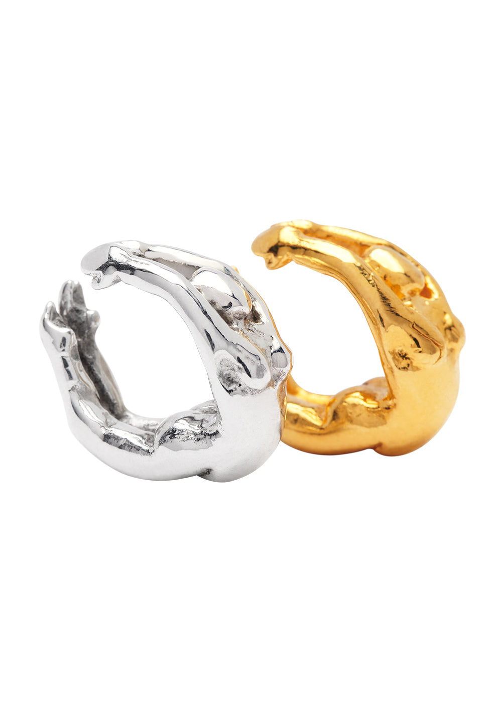 ear cuff con forma humana, ear cuff de plata .925, ear cuff de aleación con chapa de oro 24k, ear cuff para mujer, ear cuff para hombre, regalo para mujer, regalo para hombre, diseño mexicano, marca mexicana, hecho a mano, hecho en México