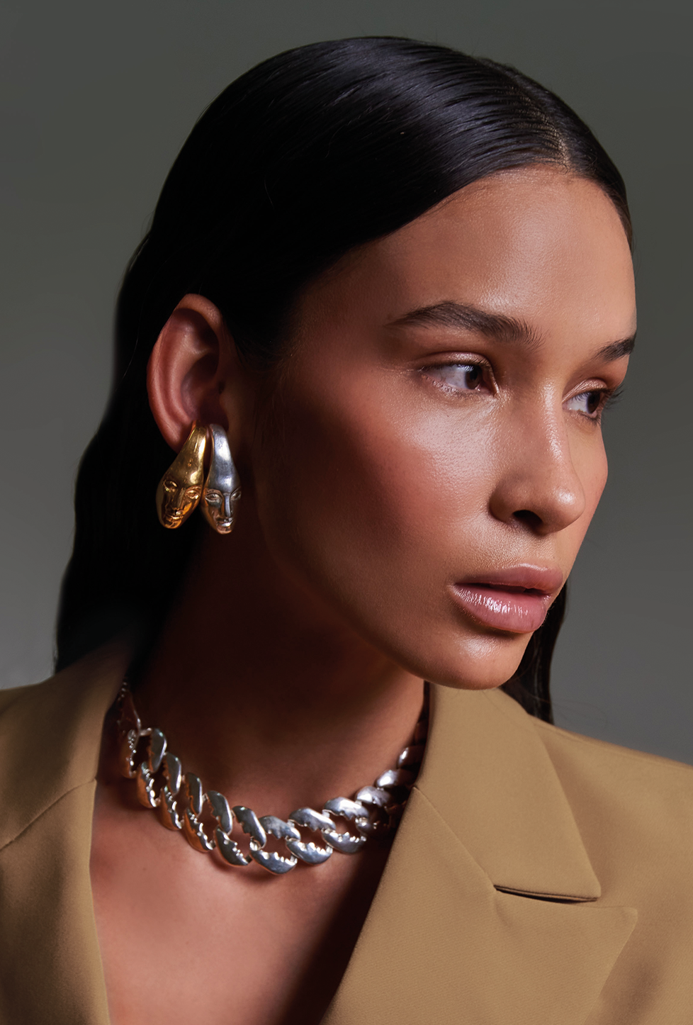ear cuff, hecho a mano, aleación de latón, cara, chunky, marca mexicana, arete sin perforación, summer sale, hot sale, regalo de cumpleaños para mujer, regalo de aniversario para mujer, descuentos, 25% de descuento, meses sin intereses.