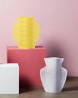 Yellow paper vase "Dendra"