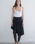 Falda Pinstripe Asimétrica